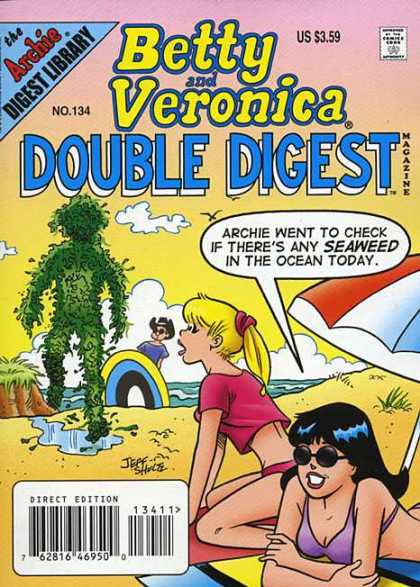 Betty and Veronica Double Digest 134 - Seaweed - Beach - Umbrella - Sunglasses - Sand