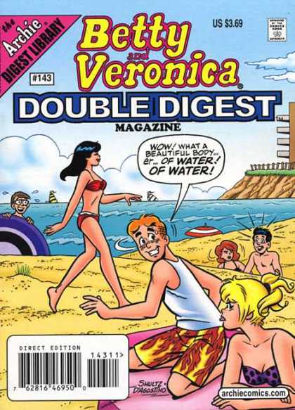 Betty and Veronica Double Digest 143 - Beach - Sand - Water - Shore - Staring
