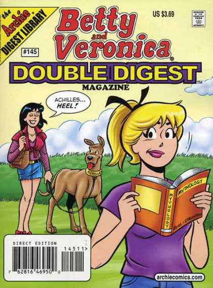 Betty and Veronica Double Digest 145 - Big Dog - Blonde Hair - Black Hair - Cloud - Grass