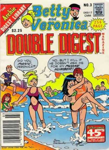 Betty and Veronica Double Digest 3 - Archie - Blonde - Bikini - Beach - Lifeguard