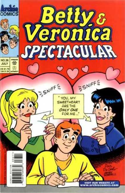 Betty and Veronica Spectacular 36 - Archie - Hearts - Love Letters - Tears - Girls