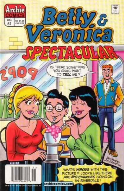 Betty and Veronica Spectacular 51 - Soda Fountain - Straws - Date - Letter Jacket - Pops