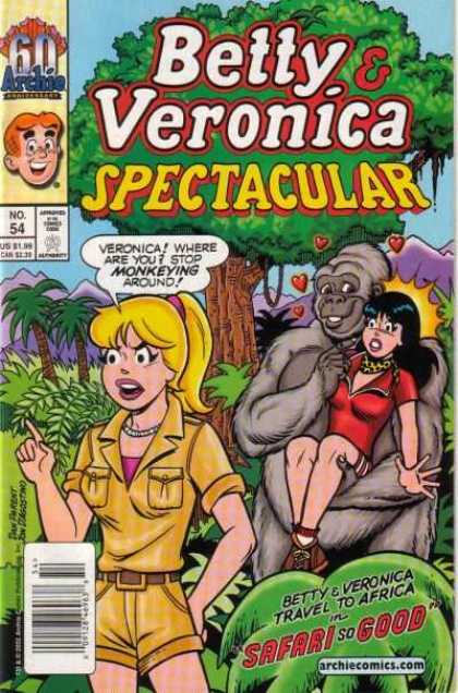 Betty and Veronica Spectacular 54 - Ape Crazy - Safari Babes - Jungle Love - Twin Palms - Monkey Madness