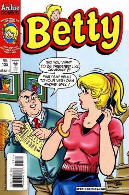 Betty and Veronica 125 - Bettys Dad - Phone - Phone Bill - Framed Pictures - Lamp