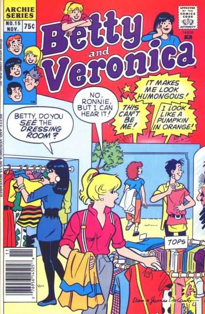 Betty and Veronica 15 - Archie Series - No15 Nov - 75c - Tops - Ronnie