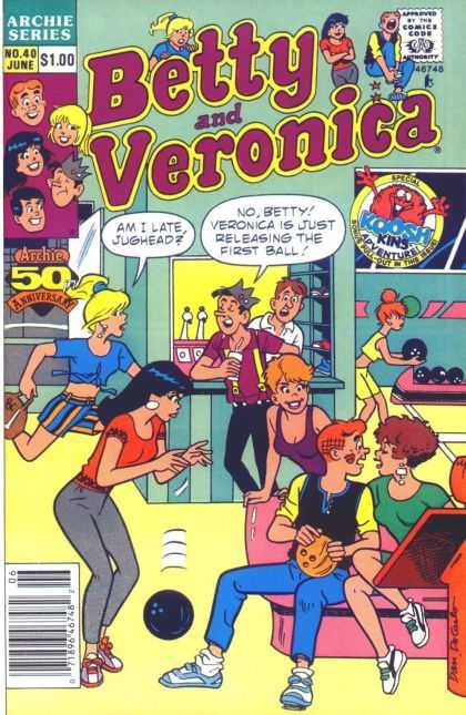 Betty and Veronica 40 - Am I Late Jughead - No Betty Veronica Is Just Releasing The First Ball - Archie Series - Bowling - Koosh Kins