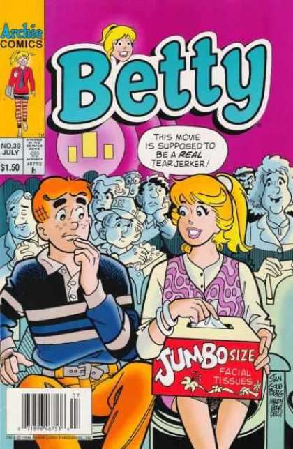 Betty 39 - Archie - This Movie Is Supposed To Be A Real Tearjerker - Jumbo Size Facial Tissues - Voting - One Boy And Girl