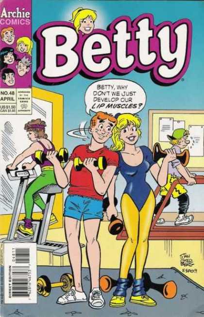 Betty 48 - Archie Comics - Archie - Working Out - Stationary Bike - Dumb Bells