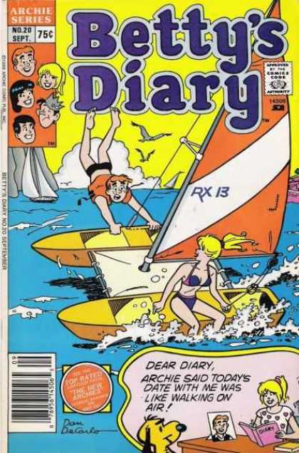 Betty's Diary 20 - Archie Series - Veronica - Seagulls - Ocean - Sail