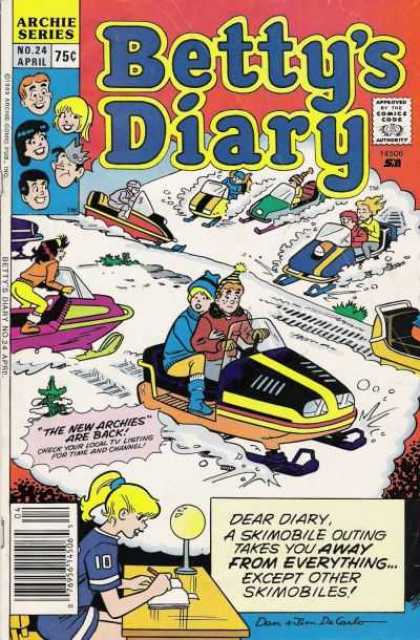 Betty's Diary 24 - Archie - Veronica - Jughead - Skimobile - Snow