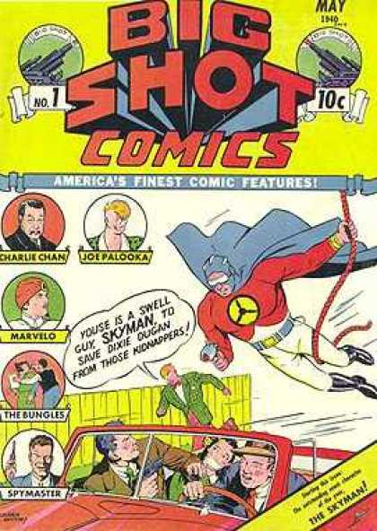 Big Shot 1 - Big Shot Comics - 10 Cents - Skyman - Charlie Chan - Joe Palooka