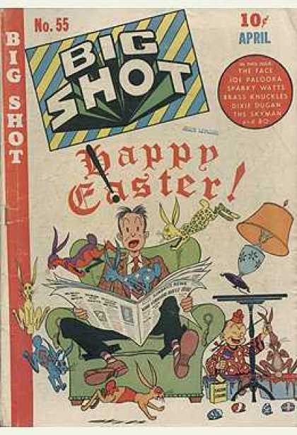 Big Shot 55 - Happy Easter - Newspaper - Cat - Sofa - Mess Up