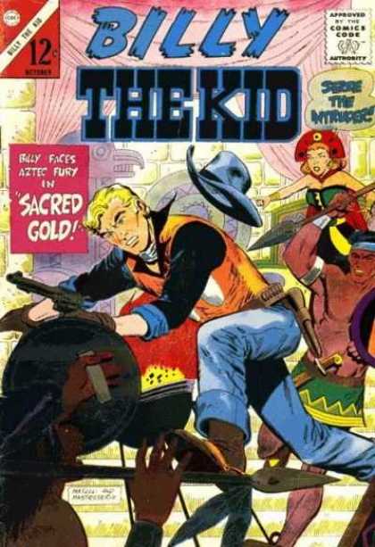 Billy the Kid 52 - Indian - Cowboy - Gun - Hat - Spear