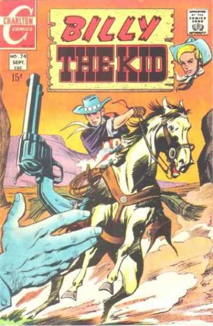 Billy the Kid 74 - Charlton Comics - Cowboy - Horse - Pistol - Desert