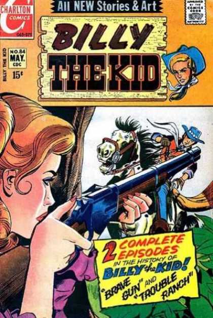 Billy the Kid 84 - Brave Gun - Trouble Ranch - Charlton Comics - May No 84