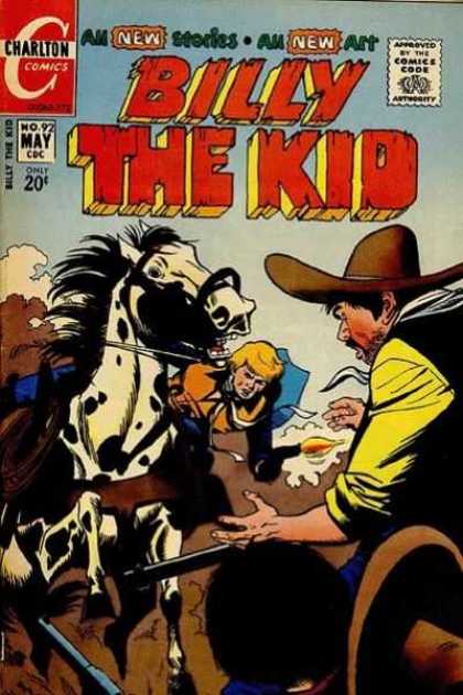 Billy the Kid 92 - Cowboys - Shooting Revolver - Rifle - Cowbow Hat - Riding A Horse