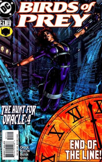 Birds of Prey 21 - The Hunt For Oracle4 - End Of The Line - Clock - Chuck Dixon - Butch Guice