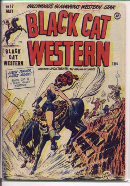 Black Cat 17 - Ride My Pony - Black Cat Western - The Redheaded Cowgirl - Riding The Beast - Tossed