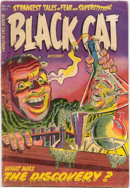 Black Cat 46 - Strangest Tales Of Fear - Discovery - Laboratory - Scientist - Flask