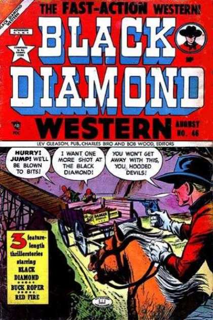 Black Diamond Western 46 - Fast-action Western - Lev Gleason - No 46 - Buck Roper - Red Fire