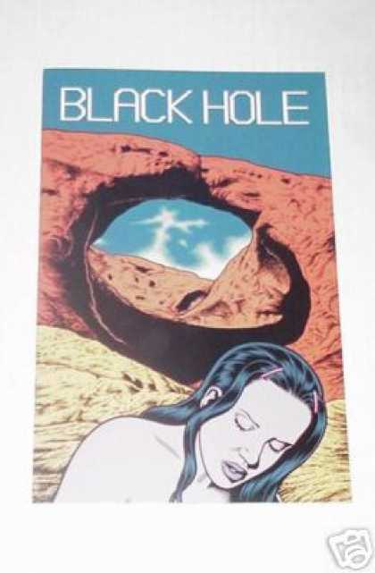 Black Hole 11 - Desert - Rocks - Girl - Shadow - Blue Sky