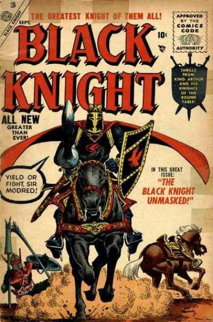 Black Knight 3 - Round Table - Thrills - Unmasked - Sir Modred - Fight - Richard Buckler, Tony DeZuniga