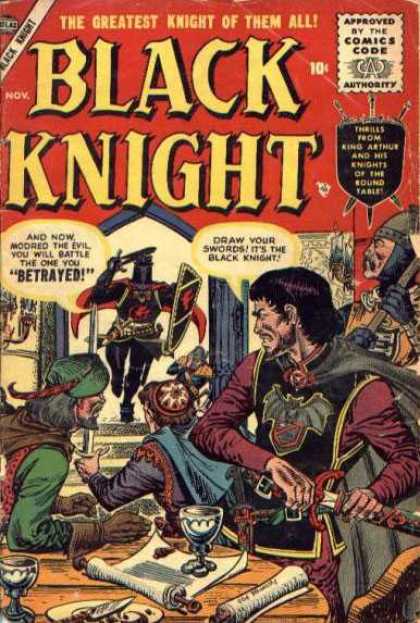 Black Knight 4 - Swords - Soldiers - Detrayed - Glass - Table - Richard Buckler, Tony DeZuniga