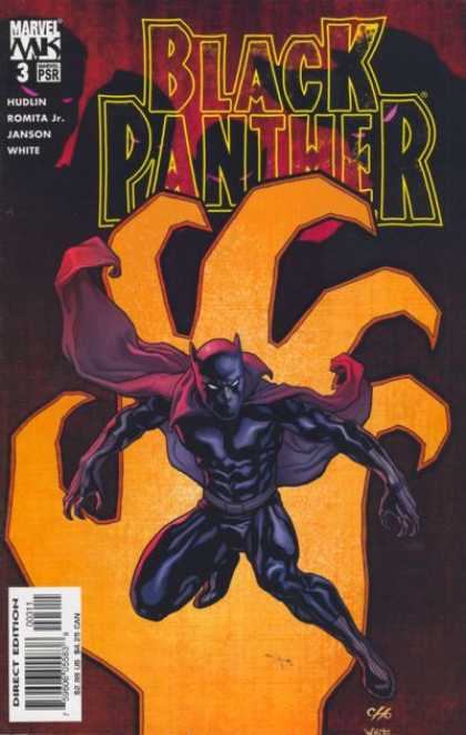 Black Panther (2005) 3 - Orange Claw - Looming Observers - Black Suit - Red Cape - Cat Mask - Frank Cho