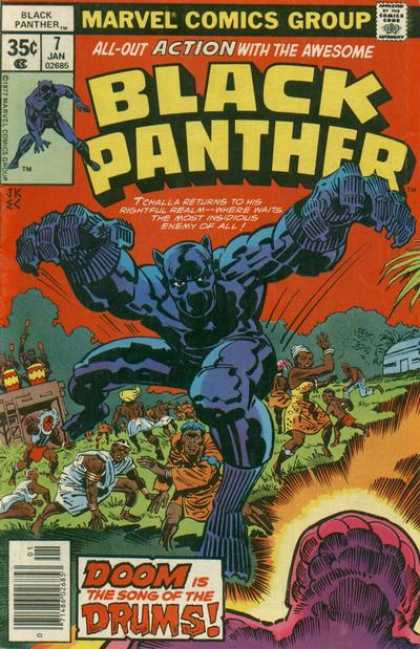 Black Panther 7 - Marvel Comics Group - Doom Is The Song Of The Drums - Tchalla - Insidious - January - Ernie Chan, Jack Kirby