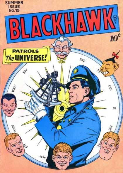 Blackhawk 15 - Patrols The Universe - Large Compass - Chinese Face - Blue Uniform - Summer Issue No 15