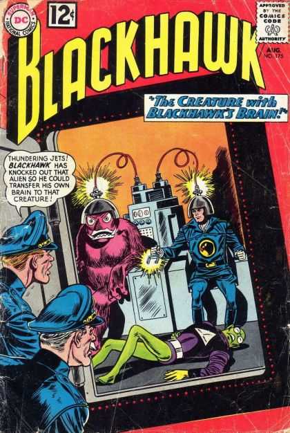 Blackhawk 175 - Alien - The Creature With Blackhawks Brain - Brain - Security Guard - Sheldon Moldoff
