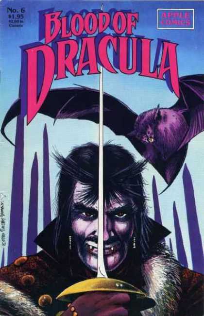 Blood of Dracula 6 - Apple Comics - Sword - Bat - White Fur - Fangs - Timothy Truman