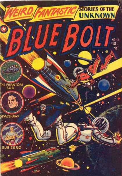 Blue Bolt 108 - Weird - Fantastic - Stories Of The Unknown - The Phantom Sub - Sub Zero