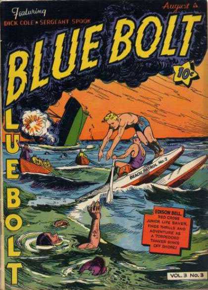 Blue Bolt 27 - Dick Cole - Sergeant Spook - August - Edison Bell - Red Cross