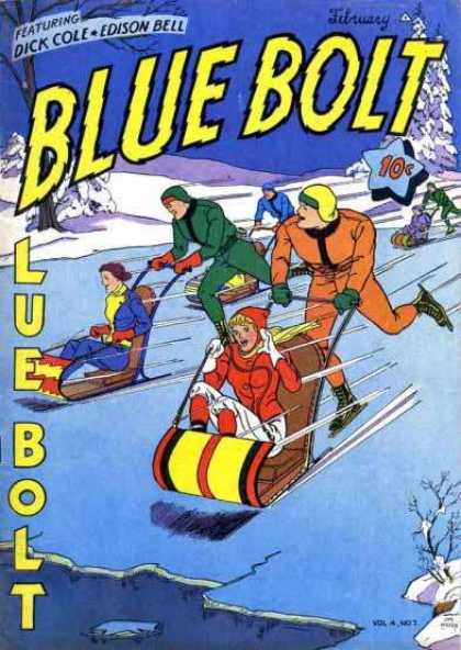 Blue Bolt 43 - Dick Cole - Edison Bell - February - Sled - Ice Skating