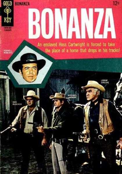 Bonanza 12 - Hoss Cartwright - Take The Place Of A Horse - Drops In His Tracks - Enslaved - Gold Key