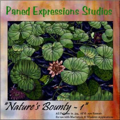 Books About Art - Stained Glass Pattern Collection - "Nature's Bounty 1"