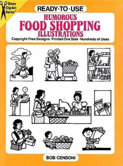Books About Art - Ready-to-Use Humorous Food Shopping Illustrations (Dover Clip Art Series)