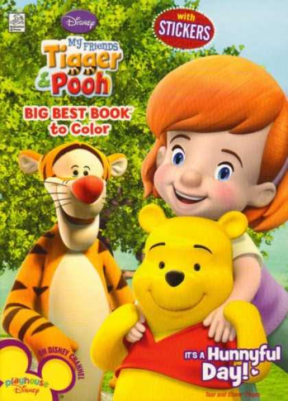 Books About Friendship - It's a Hunnyful Day Big Best Book to Color With Stickers (My Friends Tigger & Po