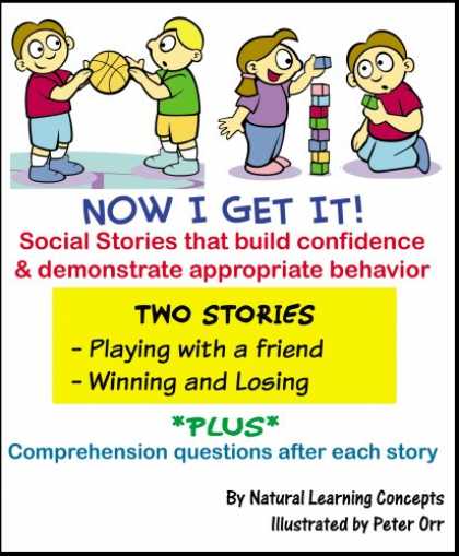 Books About Friendship - Social Story - Playing with a Friend and Winning & Losing (Now I Get it! Social