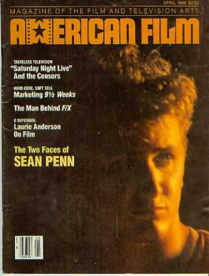 Books About Movies - American Film Magazine April 1986 - Sean Penn (Vol. XI, No. 6)