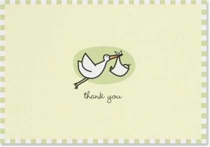 Books About Parenting - Baby Stork Thank You Notes (Stationery, Note Cards) (Note Card Series)