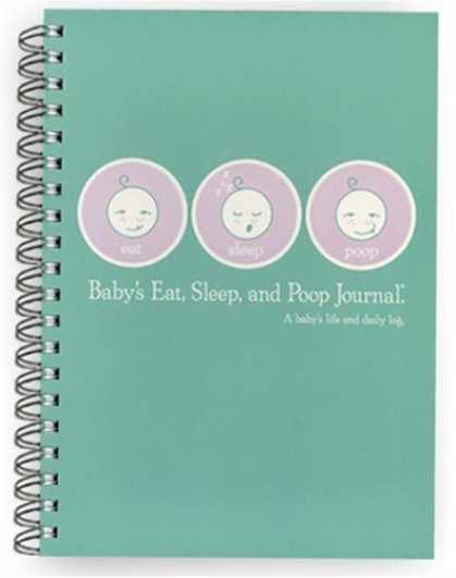 Books About Parenting - Baby's Eat, Sleep & Poop Journal, Log Book (Aqua)