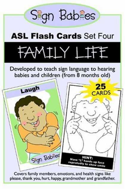 Books About Parenting - Sign Babies ASL Flash Cards, Set Four: Family Life
