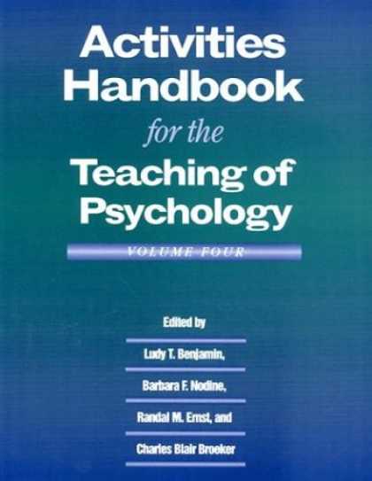 Books About Psychology - Activities Handbook for Teaching Psychology (Activities Handbook for the Teachin