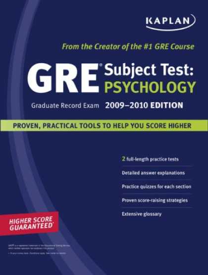 Books About Psychology - Kaplan GRE Exam Subject Test: Psychology 2009-2010 Edition (Kaplan Gre Psycholog