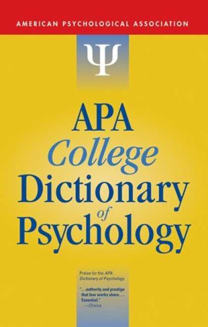 Books About Psychology - APA College Dictionary of Psychology