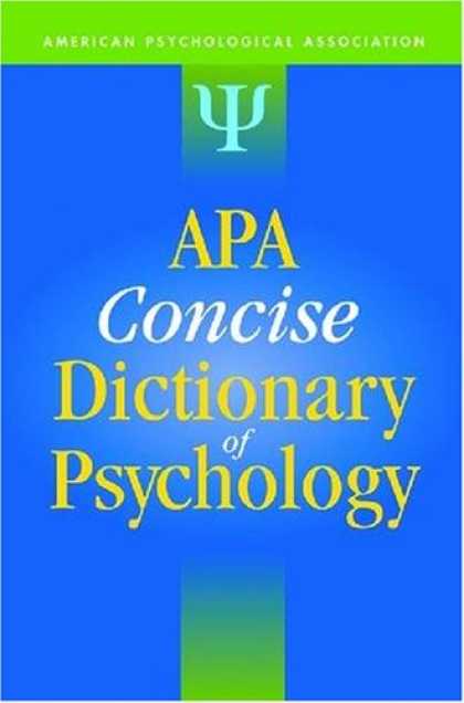Books About Psychology - Apa Concise Dictionary of Psychology