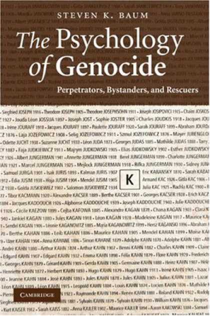 Books About Psychology - The Psychology of Genocide: Perpetrators, Bystanders, and Rescuers