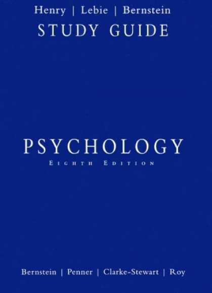 Books About Psychology - Bernstein Psychology Student Study Guide Eighth Edition